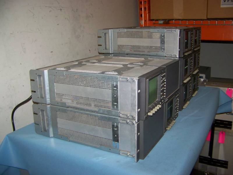 lot 55 image: Tektronix, Serial Input Monitors and Waveform  Vector Monitors in Rack Shelves