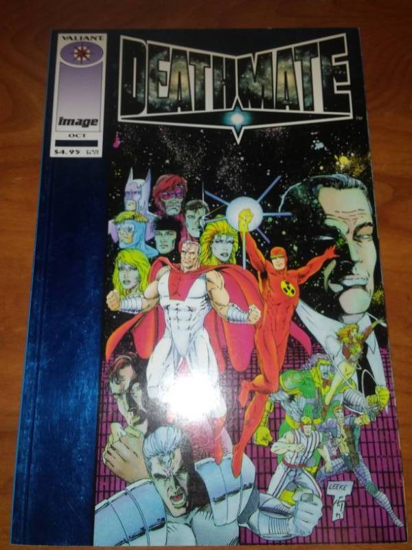 lot 76 image: 9 Valiant comics, Deathmate and No. 1 issues