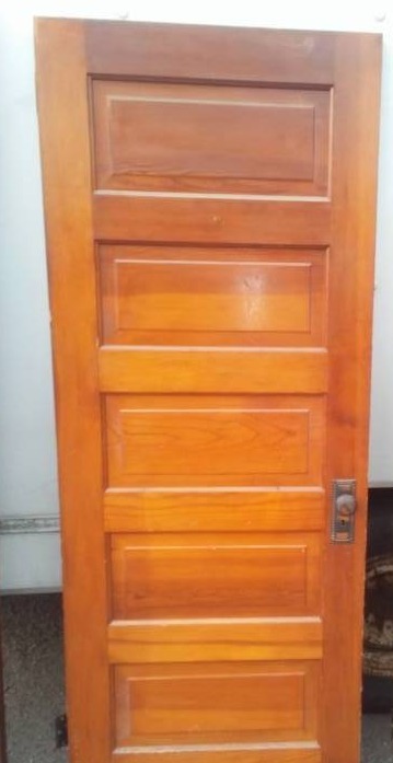 lot 36 image: 5 panel solid wood door with Hardware, 30 w x 78