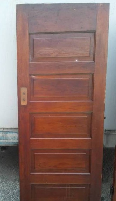 lot 40 image: 5 panel solid wood door, 80 h x 32 w