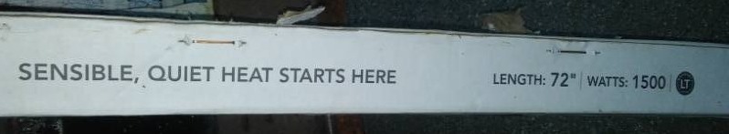 lot 112 image: Electrical Baseboard Heater - NEW