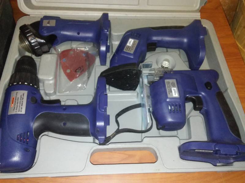 lot 81 image: New Drill Master battery tools, Homelite chainsaw and more