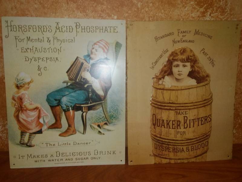 lot 90 image: 2 metal signs. Mental and physical health,