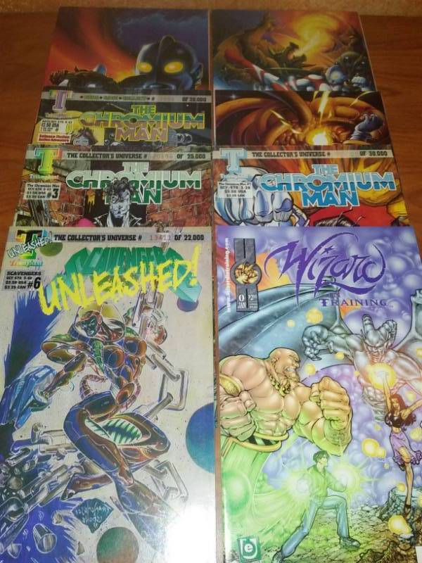lot 121 image: 8 Comics, Ultraman, Chromium man, Scavenger and Wizard