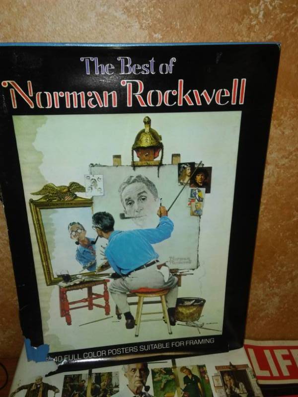 lot 131 image: 2 Norman Rockwell Books, Comics, Kids Books, puzzle Bible and more