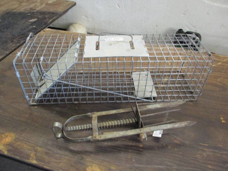 lot 72 image: Live trap and mole trap
