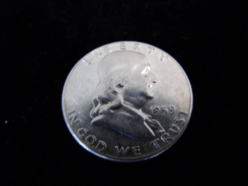 Franklin Half Dollar Coin - 1959