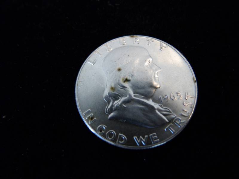 Franklin Half Dollar Coin - 1963