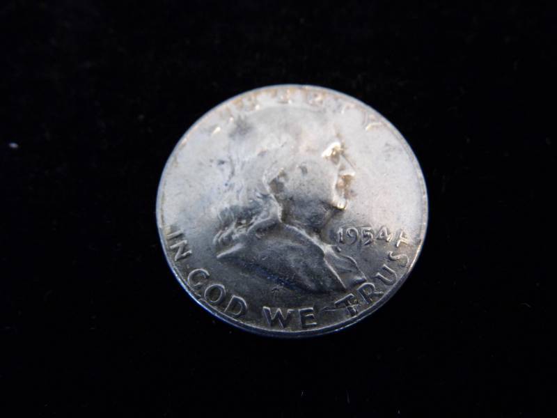 Franklin Half Dollar Coin - 1954
