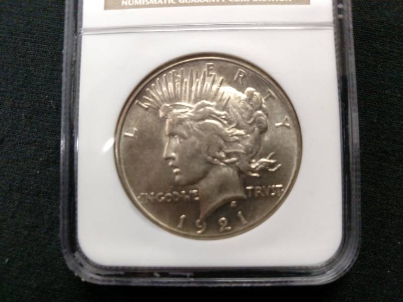 1921 MS62 NCG Peace Silver Dollar...