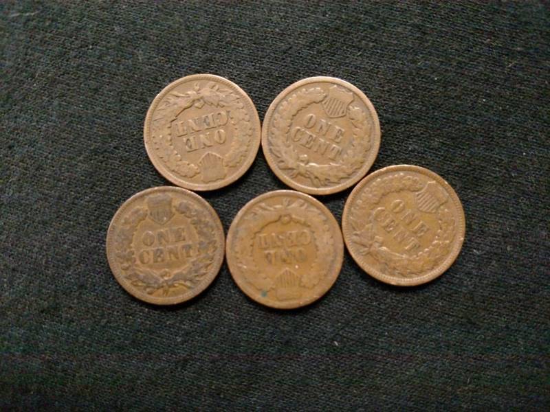 1892, 02, 03, 04, & 08 Indian Head ...