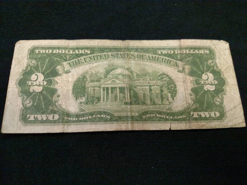 1928 D Two Dollars Red Seal Note...