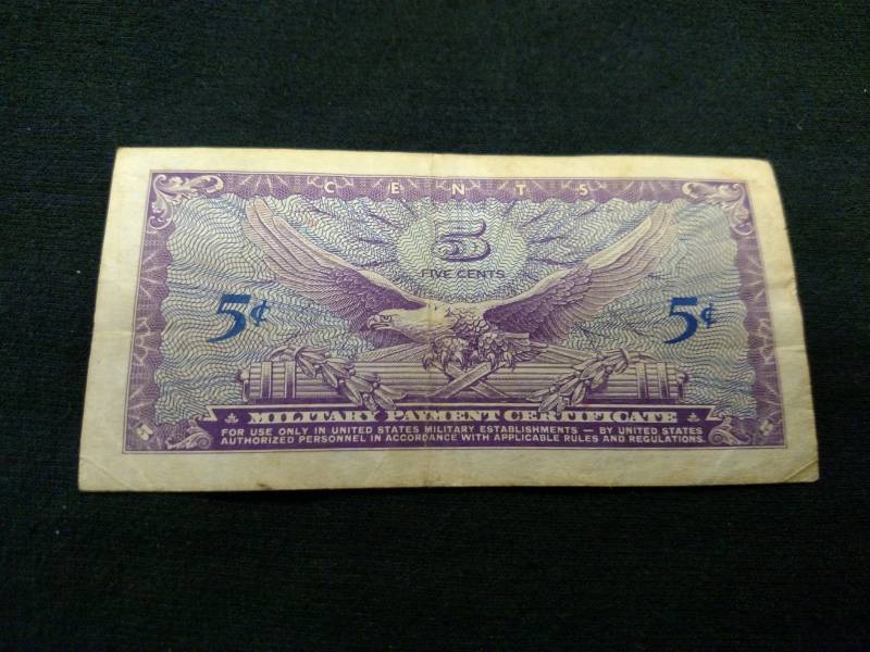 Five Cents U.S. Military Payment Ce...