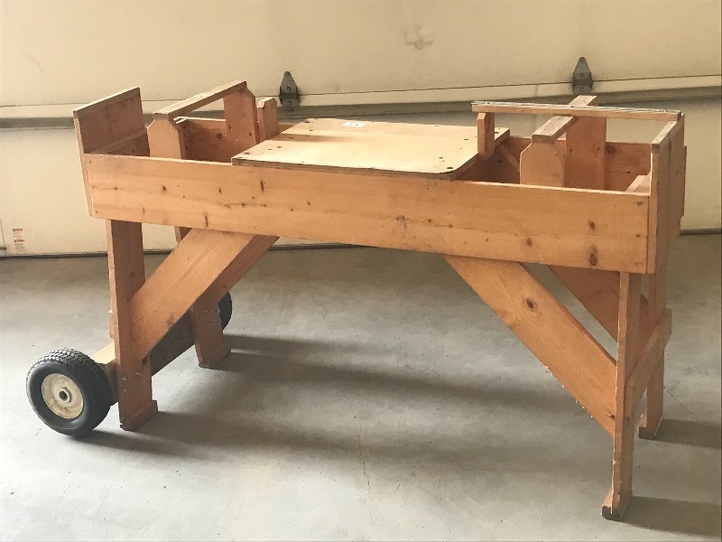 lot 13 image: Homemade Wooden ToolWorkshop Stand...