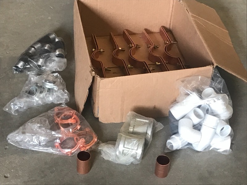 lot 17 image: Box Of New Copper Pipe Hangers, Mi...
