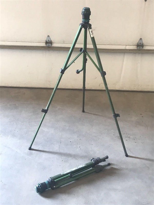 lot 29 image: (2) Orbit Tri-Pod Adjustable Lawn ...
