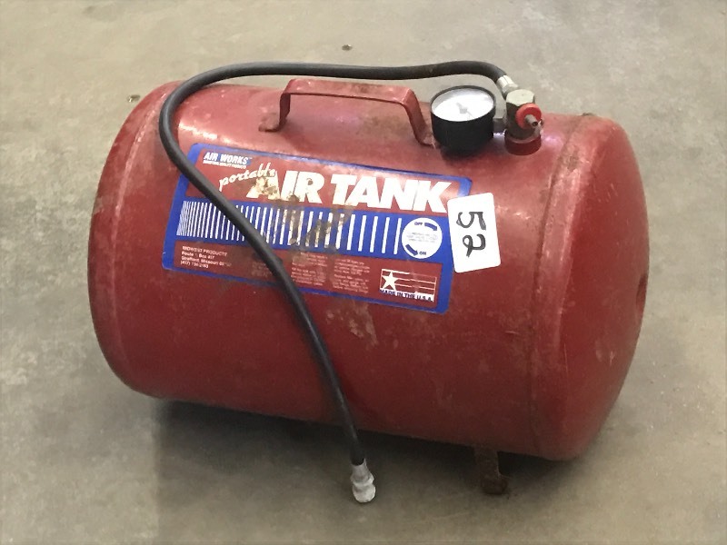 lot 52 image: Air Works 125PSI Portable Air Tank ...