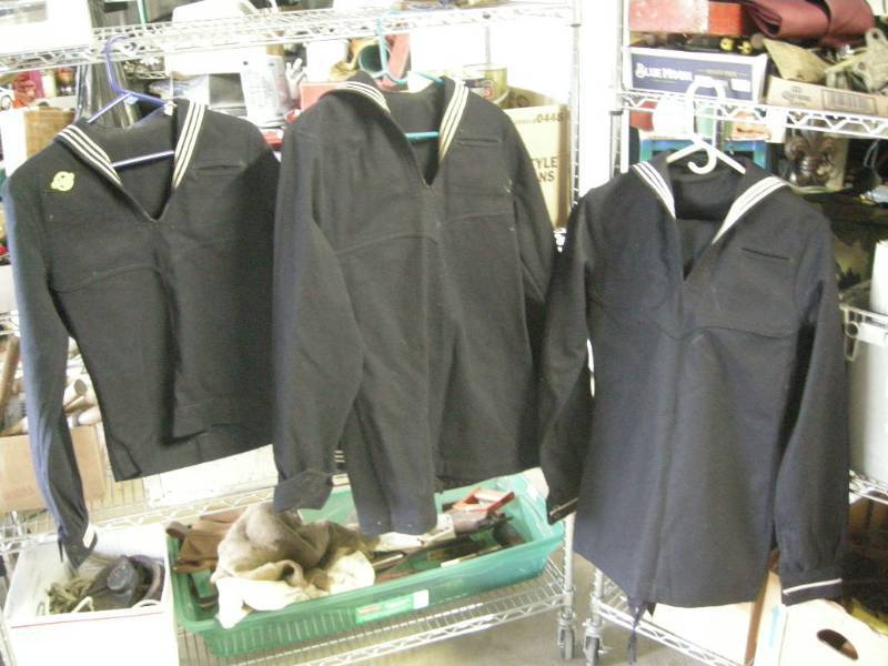 lot 17 image: 3 WWII Navy Jackets, Pants