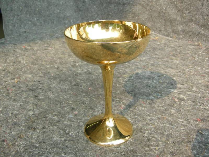 lot 47 image: International Silver Co 24kt Gold Goblet