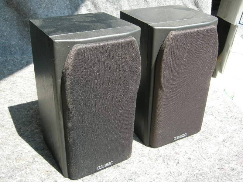 lot 120 image: Pair Mission Bookshelf Speakers