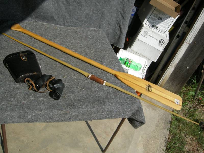 lot 131 image: Vintage Bow, Binoculars, Paddle