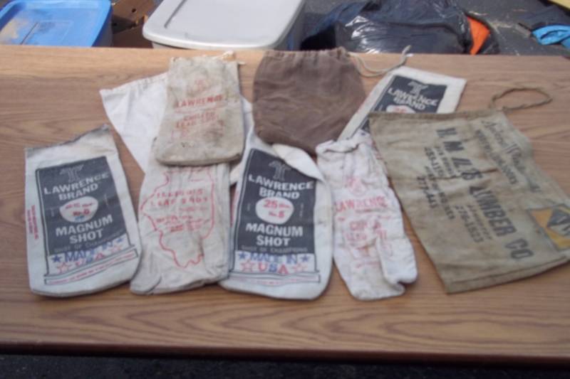 lot 50 image: Lot of Vintage Shot Bags, Nail Apron