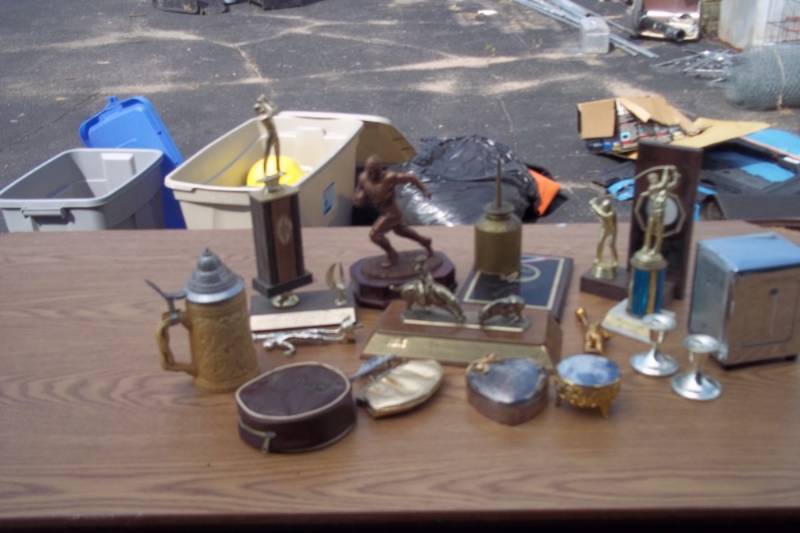 lot 52 image: Lot of Vintage Trophies & Misc.