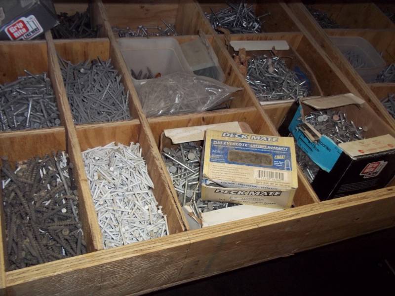 lot 84 image: Drawer Full of Nails & Screws