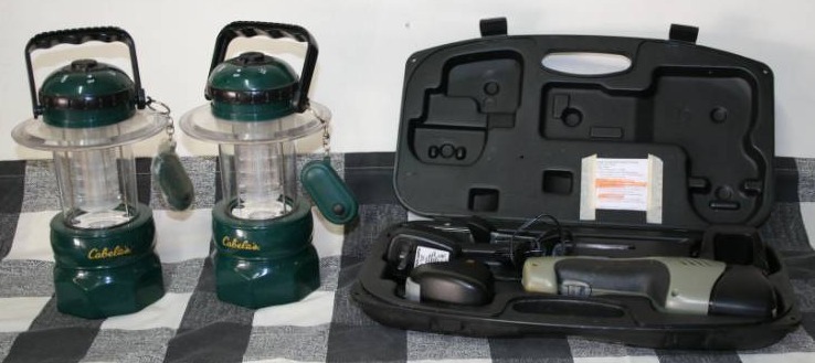 lot 107 image: Cordless Fish Fileter and LED Lanterns