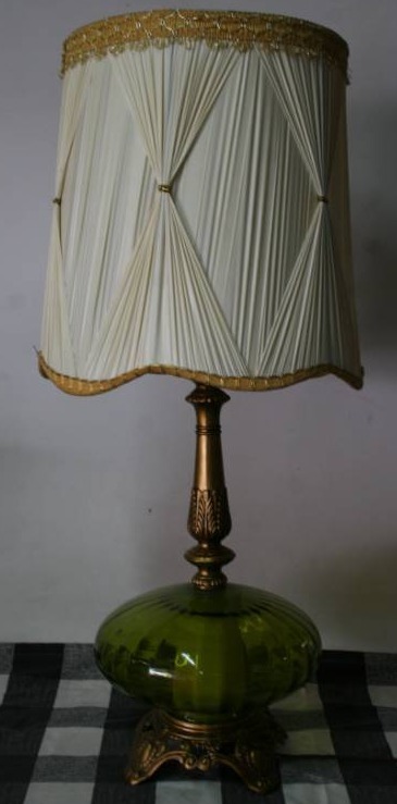 lot 127 image: Glass Base Lamp