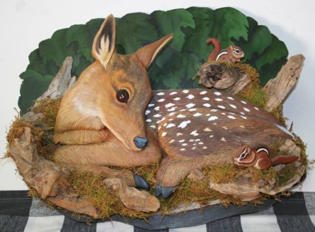 lot 130 image: 3D Fawn Wall Art