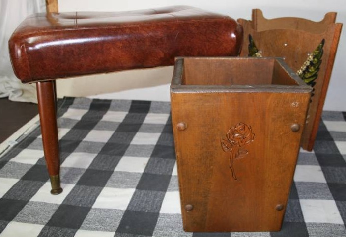 lot 176 image: Footstool and Trash Cans