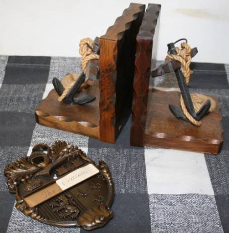 lot 214 image: Door Knocker and Bookends