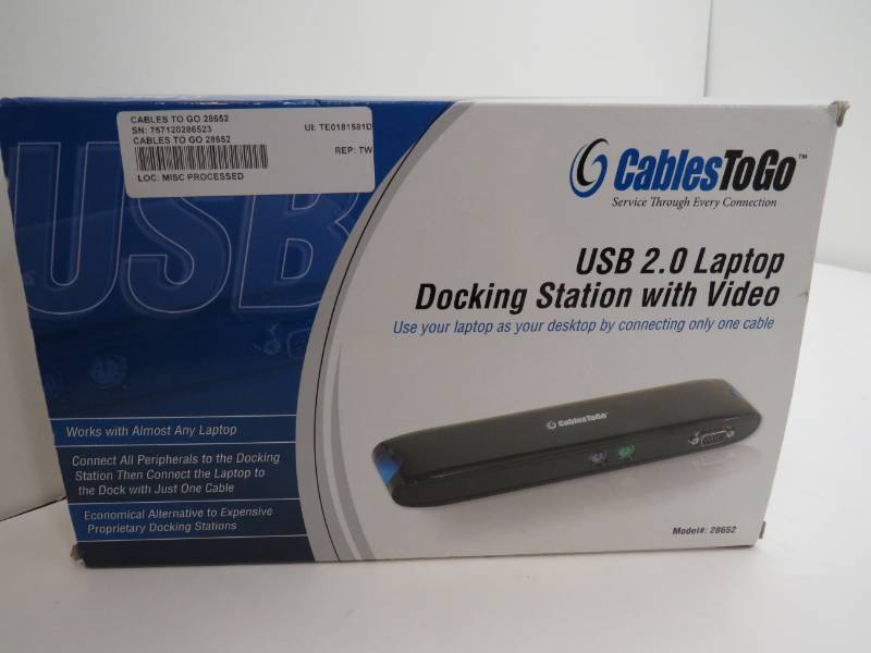 lot 40 image: Laptop docking station with video
