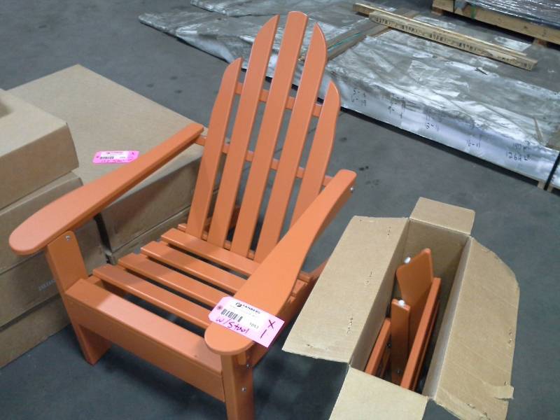 Adirondack Chair with Ottoman (Orange)