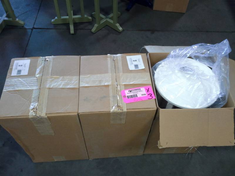 Three Cocktail Stools (Satin White)