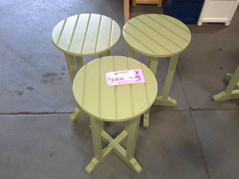 Trio of Cocktail Stools (Lime Green)