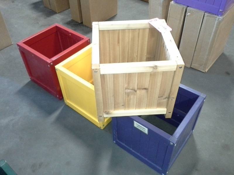 Set of Four 17 Wooden Planters (Various)