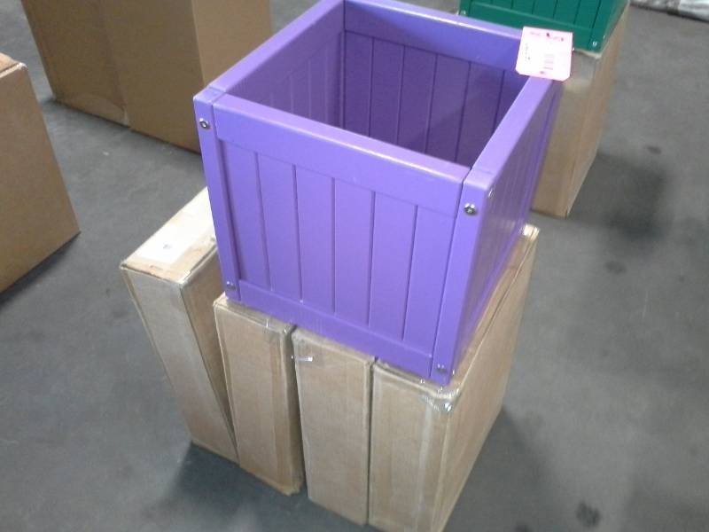 Five 17 Wooden Planters (Purple)