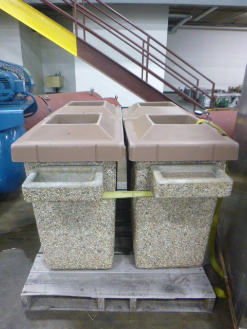 lot 31 image: 4 Cement Garbage Cans