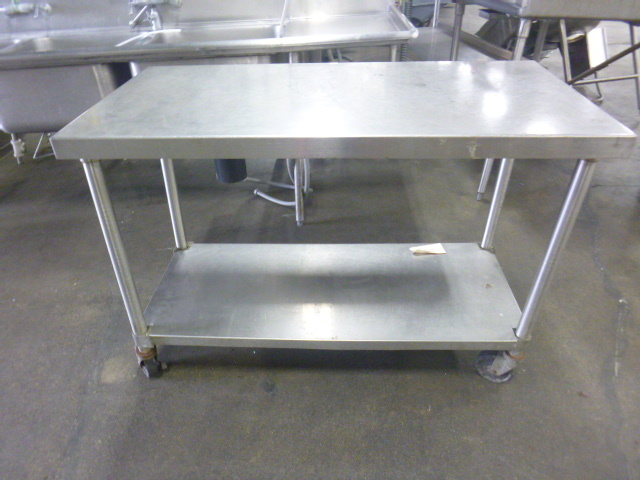 lot 32 image: Stainless Table with Casters