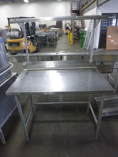 lot 41 image: Stainless Work Table with Overshelft