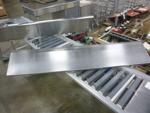 lot 49 image: Stainless Wall Shelf with Brackets