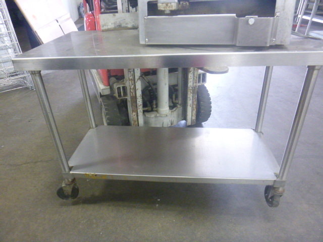 lot 55 image: Stainless Work Table on Casters