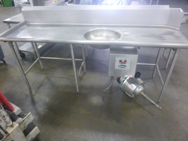 lot 58 image: Dirty Side Dishwasher Table with Salvajo Garbarge Disposal