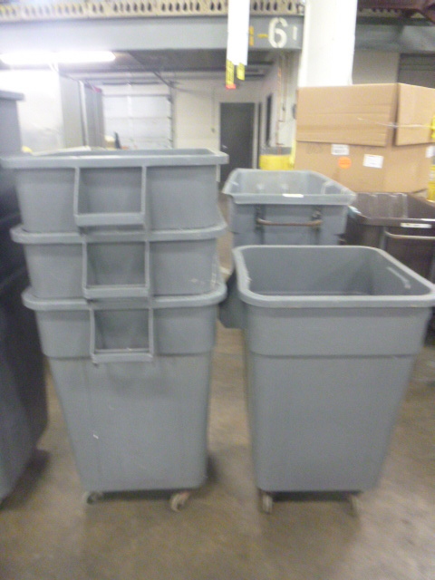 lot 89 image: 4 Garbage Cans on Casters