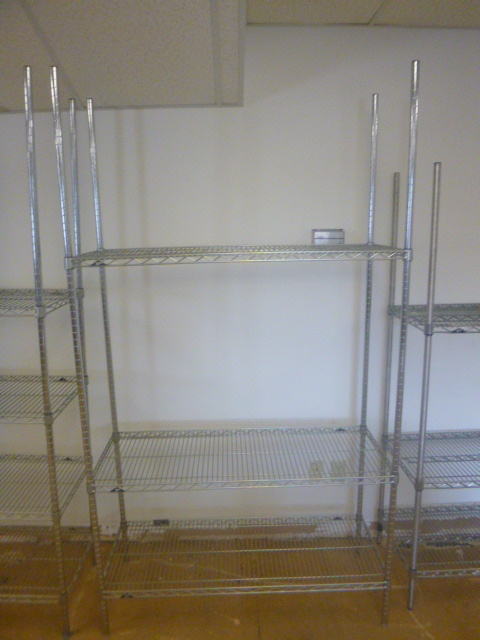 lot 98 image: 3 Shelf Wire Racking