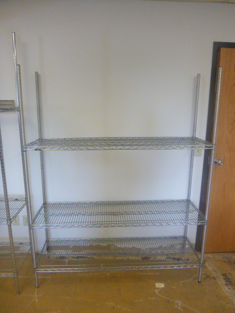 lot 99 image: 3 Shelf Wire Racking