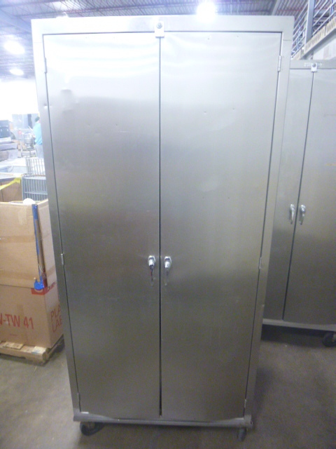 lot 110 image: Stainless Cabinets on Casters