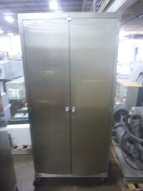 lot 111 image: Stainless Cabinets on Casters